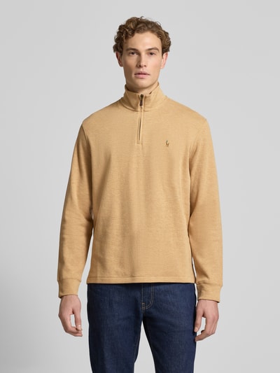 Polo Ralph Lauren Bluza ze stójką Camel melanż 4