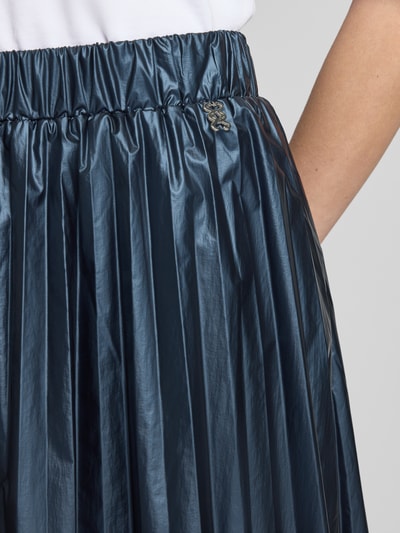 Smith and Soul Midirok in metallic look met plissévouwen Marineblauw - 3