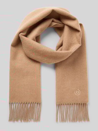bugatti Wollen sjaal met franjes Camel - 1
