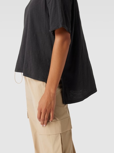 Only Oversized T-shirt met ronde hals, model 'WORLD' Donkergrijs - 3