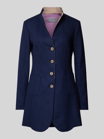 WHITE LABEL Linnen blazer met siernaden Marineblauw - 2