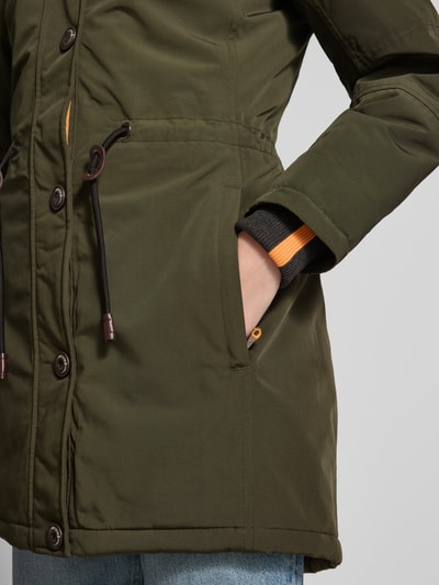 Wellensteyn Parka met imitatiebont, model 'Wolkenlos' Olijfgroen - 6