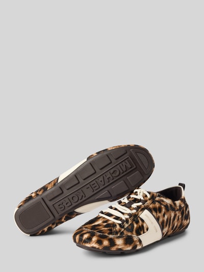 MICHAEL Michael Kors Sneakers van leer in all-over look model 'KEELY' Camel - 4