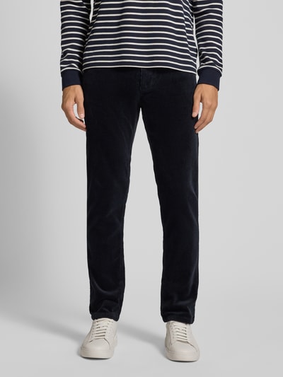 Christian Berg Men Spodnie sztruksowe o kroju Regular Fit z 5 kieszeniami Granatowy 4