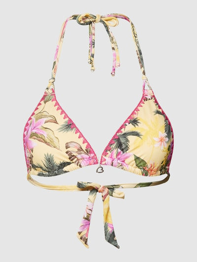 Banana Moon Bikinitop met all-over print, model 'NUCO LIMETROPIC' Lichtgeel - 2