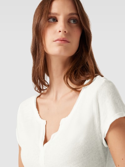 MOS MOSH T-Shirt mit Label-Applikation Modell 'TROY' Ecru 3