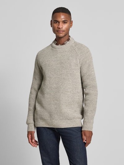 Barbour Regular Fit Strickpullover aus reiner Wolle  Hellgrau 4
