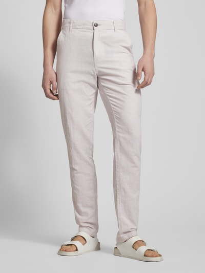 Jack & Jones Tapered fit chino met ceintuurlussen, model 'SUMMER' Offwhite gemêleerd - 4