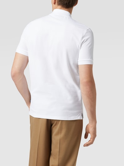 BOSS Poloshirt mit Label-Stitching Modell 'Pallas' Weiss 5