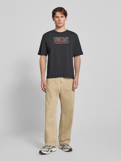 JACK & JONES Relaxed Fit T-Shirt mit Motiv-Print Modell 'Vintage' Graphit 1