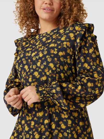 Tommy Hilfiger Curve PLUS SIZE knielange jurk met bloemenmotief Zwart - 3