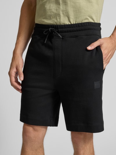 BOSS Orange Regular fit sweatshorts van puur katoen Zwart - 3