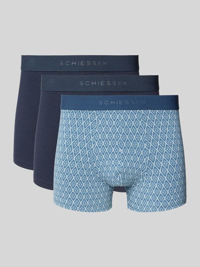 Schiesser Trunks mit Label-Detail im 3er-Pack Blau 1