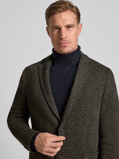 camel active Regular fit 2-knoops colbert met reverskraag Olijfgroen - 3