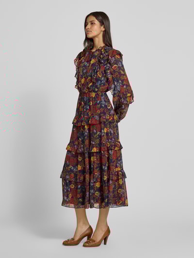 Lauren Ralph Lauren Maxikleid im Stufen-Look Modell 'DOBREY' Marine Melange 1