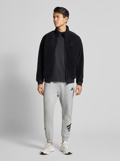adidas Sportswear Regular fit fleecejack met logostitching Zwart - 1