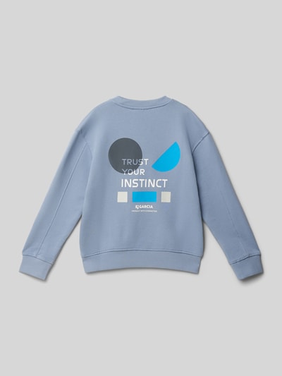 Garcia Sweatshirt mit Label-Print Bleu 3