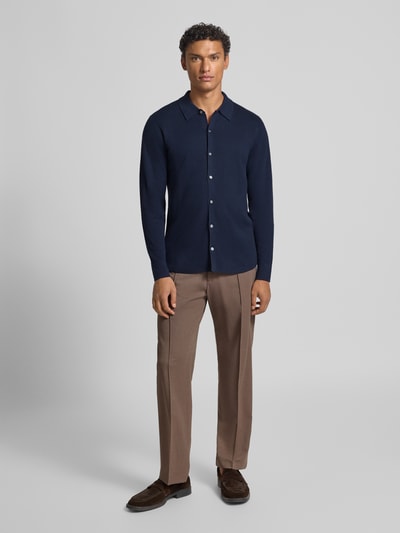 Christian Berg Men Strickjacke mit Knopfleiste Marine 1