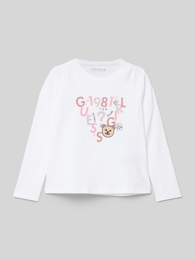 Guess Longsleeve mit Label-Print Weiss 1