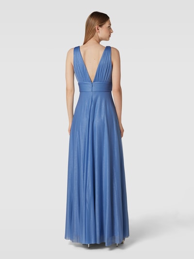 Jake*s Cocktail Abendkleid mit Taillenpasse Jeansblau Melange 5