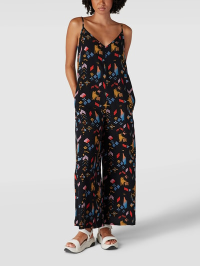 Jake*s Casual Jumpsuit met all-over motief, model 'incajmpsuit' Donkergrijs - 4