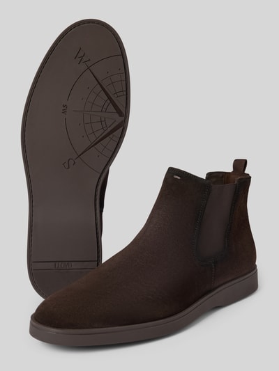 Lloyd Chelsea boots van leer met treklus, model 'NYMAD' Donkerbruin - 4