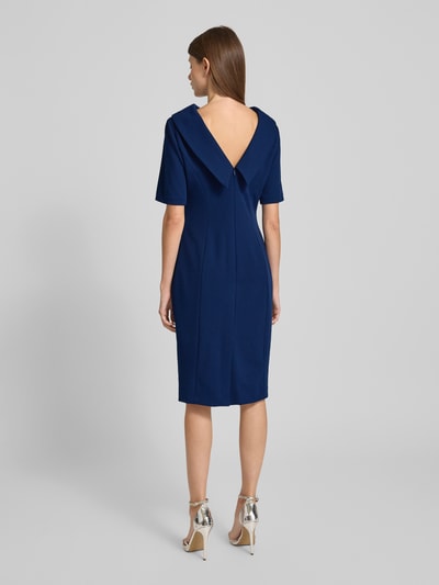 Adrianna Papell Knielanges Cocktailkleid mit Stehkragen Marine 5