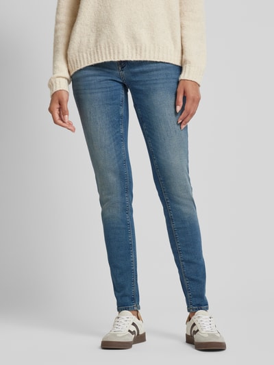 MOS MOSH Skinny fit jeans met applicaties, model 'Naomi' Blauw - 4