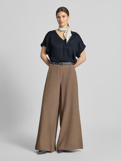 Lanius relaxed fit blouse van puur lyocell Marineblauw - 1