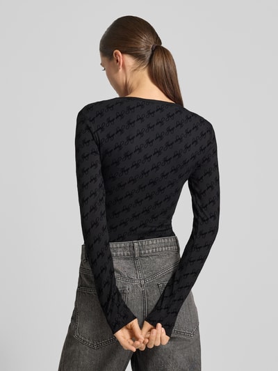 HUGO Body o kroju slim fit z mieszanki bawełny i modalu model 'FLOKKY' Czarny 5