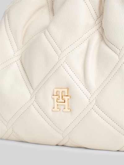 Tommy Hilfiger torba na ramię z detale z logo marki Złamany biały 3