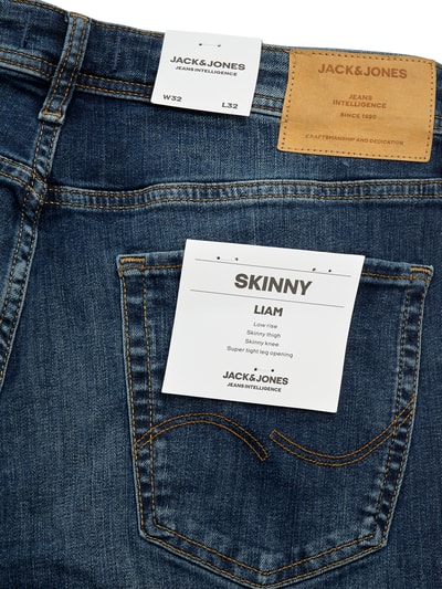 Jack & Jones Jeansy o kroju skinny fit ze szwami w kontrastowym kolorze Jeansowy niebieski 5