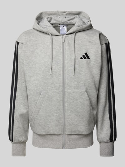 ADIDAS SPORTSWEAR Sweatjacke mit Viskose-Anteil und Logo-Stitching Hellgrau 2