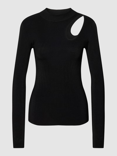 Copenhagen Muse Gebreide pullover met cut-out, model 'NATACHA' Zwart - 2