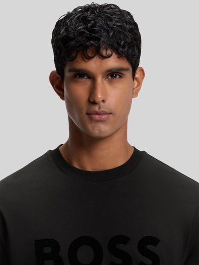 BOSS Green Regular Fit T-Shirt aus Baumwollmix Black 3