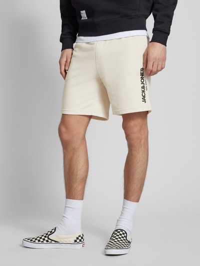 Jack & Jones Sweatshorts met tunnelkoord, model 'GALE' Offwhite - 4