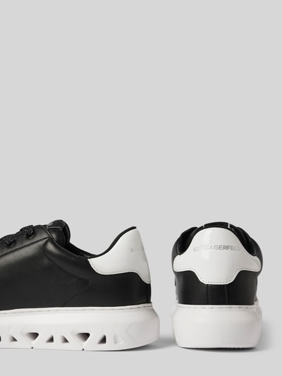 Karl Lagerfeld Leren sneakers met labeldetails, model 'KAPRI' Zwart - 2