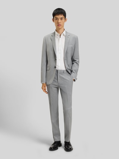 HUGO Slim Fit Anzughose aus Woll-Mix Modell 'HESTEN' Silber 1