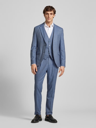 MCNEAL Slim Fit 2-Knopf-Sakko mit Hahnentrittmuster Blau 1