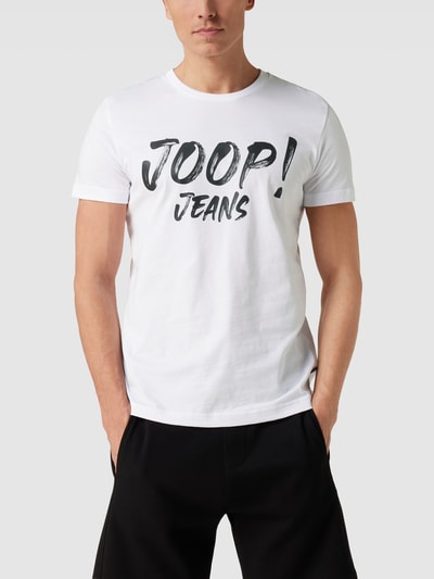 JOOP! Jeans T-Shirt mit Label-Print Modell 'Adamo' Weiss 4