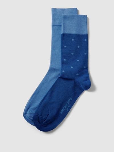 Christian Berg Men Socken mit Label-Detail im 2er-Pack Blau 1