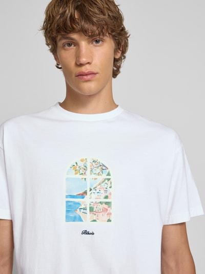 BLKVIS T-shirt met motiefprint, model 'PAESAGGIO' Wit - 3