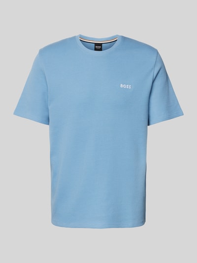 BOSS T-Shirt mit Label-Stitching Hellblau 1