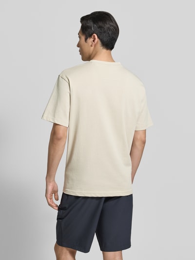 BOSS Green męski t-shirt o kroju regular fit z czystej bawełny model 'TEE 10' Piaskowy 5