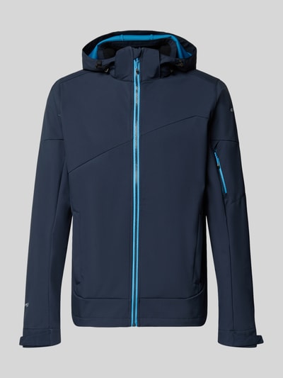 Produktfoto, Regular fit heren jack met capuchon, opstaande kraag, mouwzak met ritssluiting, steekzakken, ritssluiting, logoprint, ruglengte maat 50: 78 cm, schouderbreedte: 43 cm, borstwijdte: 54 cm, mouwlengte: 71 cm, Model 'BARMSTEDT' van Icepeak