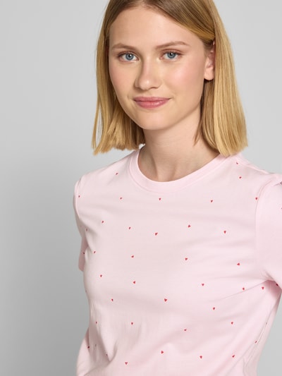 Vero Moda T-shirt o kroju regular fit z wyhaftowanym motywem model ‘PAULINA’ Różowy 3