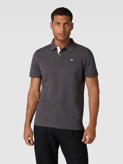 Tom Tailor Poloshirt aus Baumwolle mit Label-Detail Anthrazit 4