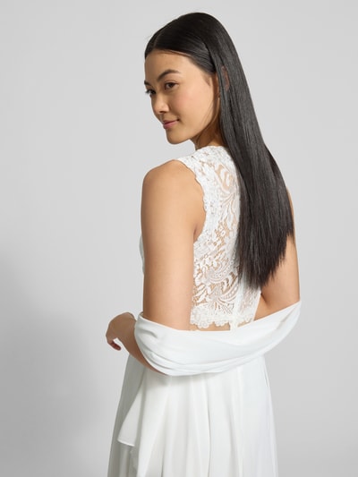 Mascara Brautkleid mit transparenter Taille Offwhite 6