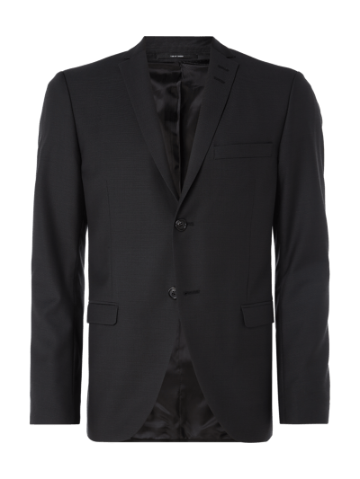 Tiger Of Sweden Slim Fit 2-Knopf-Sakko aus Wolle Black 1