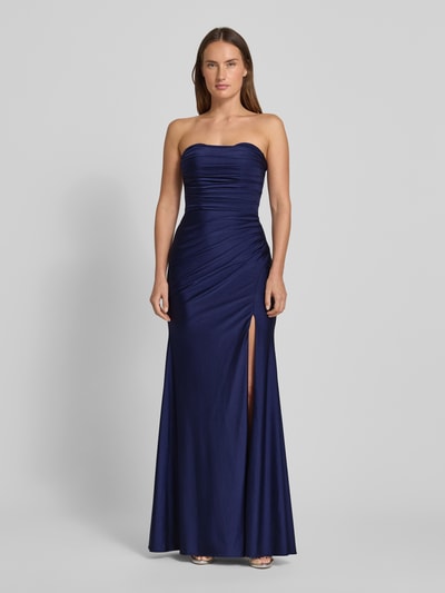 Mascara Sukienka wieczorowa z przedłużonymi plecami i falbanami Granatowy 4